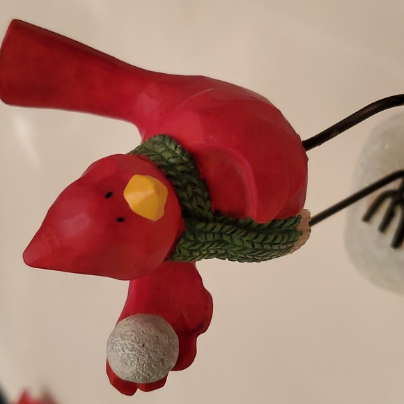 RUSS red bird tossing a snowball - Picture 2 of 4